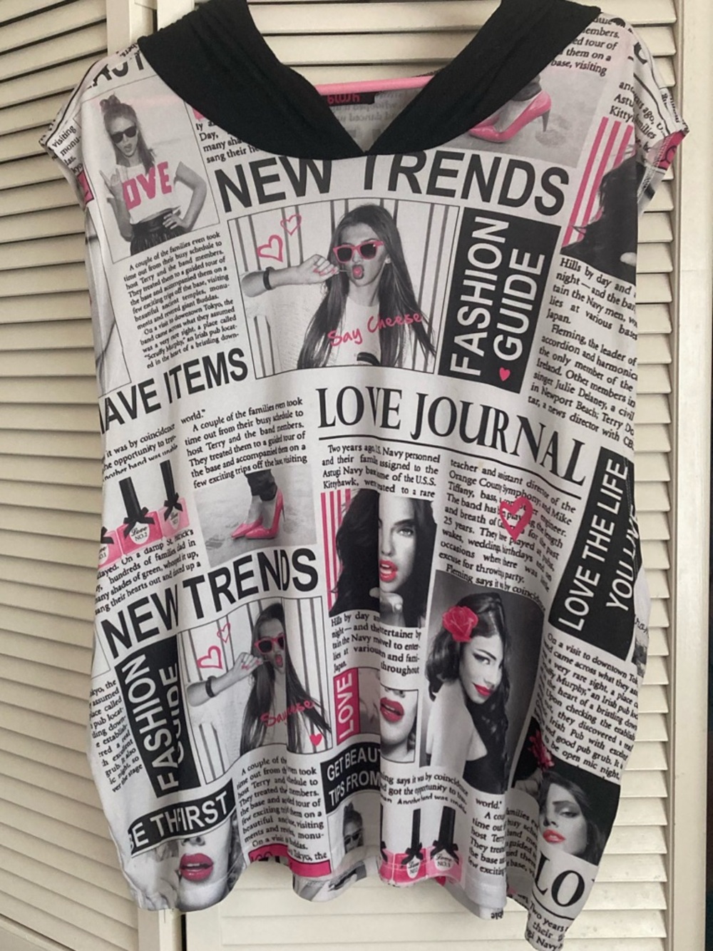 Sleeveless fashion top